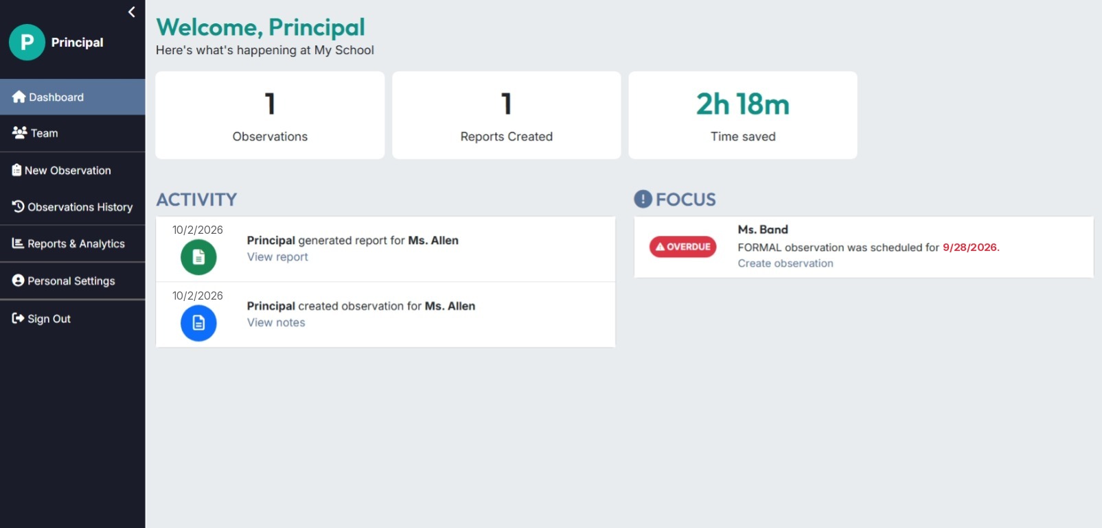 ClariLens dashboard